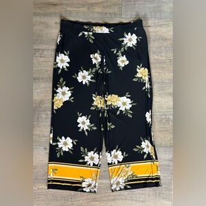 Susan Graver womens size 1XP (18w-20w) Petite Liquid Knit Pull-On Wide Leg Pants